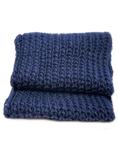 Cuello Bufanda circular tipo lana azul lisos 