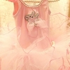 Figurino Peppa Pig todo rosa modelo com pompom de tule no ombro Ref. lm0491
