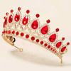 Tiara coroa coleção Leonor de Lencastre com Cristais vermelhos REF. lm0612