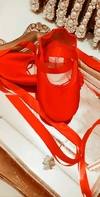Sapatilha vermelha com Fita de amarrar ref. lm0410 na internet