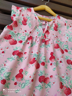 5850 vestido fibrana frutillas - comprar online