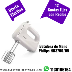 Batidora de Mano Philips HR370005 Electrolibertad