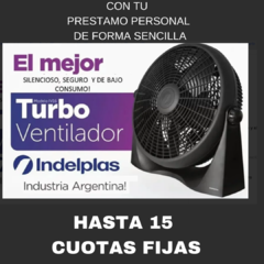 Ventilador De Pared Y De Piso Indelplas Iv20 Turbo Negro Con 5 Palas De Plástico, 20 De Diámetro 220 v