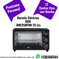 Hornito Eléctrico BGH BHE25M19N 25 Lts Electrolibertad