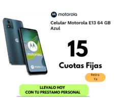 Celular Motorola E13 64 GB Azul promo Electrolibertad