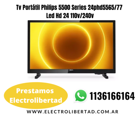 Tv Portátil Philips 5500 Series 24PHD5565/77 LED HD 24 110V/240V