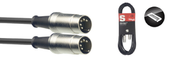 STAGG CABLE MIDI , DIN/DIN (m/m), 3 Mts  (10'), metal connectors - SMD3 - comprar online