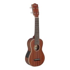 STAGG Ukelele soprano electroacústico con tapa sólida de caoba - US-80SE