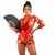 Fantasia Gueixa robe com leque Lingerie sexys com calcinha ref 087 - comprar online