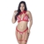 Especial Fantasia Chapeuzinho Vermelho com Renda Cinta Liga Lingerie Sexy Conjunto - comprar online