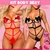 Especial Kit Body Lingerie Sexy Laço Sensual Charmoso Renda Sensual Fita Cetim