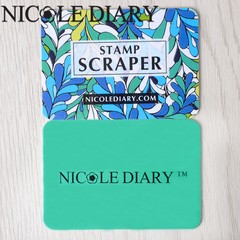 NICOLE DIARY Leaf Mini Cards Scraper 5.5 x 4cm Nail Stamp Scrapers