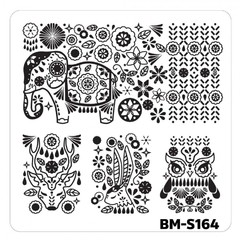 Bundle Monster Nail Art Stamping Plates- BM-S164