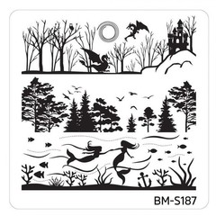 Bundle Monster Nail Art Stamping Plates- BM-S187