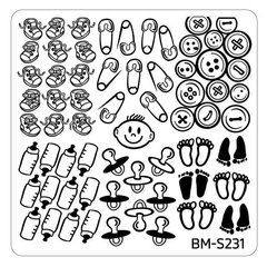 Bundle Monster Nail Art Stamping Plates- BM-S231