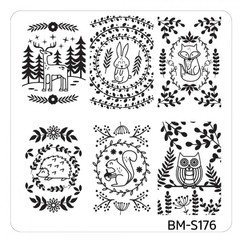 Bundle Monster Nail Art Stamping Plates- BM-S176