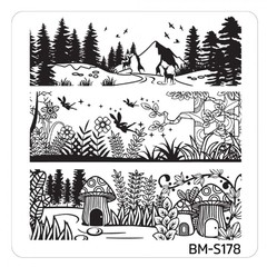Bundle Monster Nail Art Stamping Plates- BM-S178