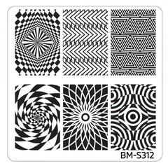 Bundle Monster Nail Art Stamping Plates- BM-S312