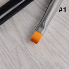 Round Flat Brush Pen Crystal Handled Nail Art Manicure Tool Nail Brush 31506 - comprar online