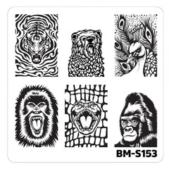 Bundle Monster Nail Art Stamping Plates- BM-S153