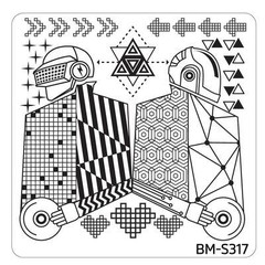 Bundle Monster Nail Art Stamping Plates- BM-S317