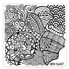 Bundle Monster Nail Art Stamping Plates- BM-S407