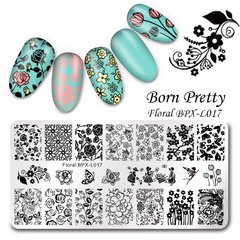 Nail Art Stamping BORN PRETTY Floral BPX-L017