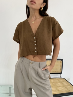 Imagen de Blusa Linen Lisa Malaga (Cm1539)