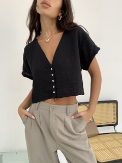 Blusa Linen Lisa Malaga (Cm1539)