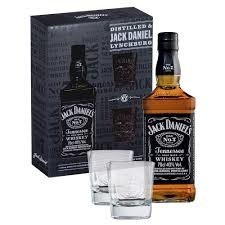 Whisky Jack Daniel's Estuche + 2 Vasos Originales, Origen Usa. - comprar online