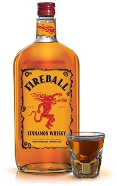 Whisky Fireball Cinnamon Con Canela 750ml Origen Canada.