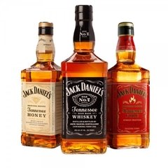 Whisky Selección Pack 1 Jack Daniels N7 + 1 Honey + 1 Fire Origen Usa. - comprar online