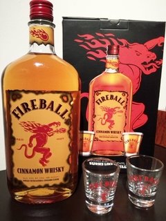 Whisky Fireball Cinnamon Con Canela + 2 Shots Origen Canada.