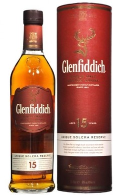 Glenfiddich 15 Años Single Malt.
