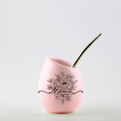 Mate - Mamá - flores - - ENUNPUNTO tazas y vasos de diseño