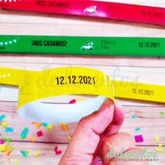 100 Pulseras de colores con diseño para bodas (Pedilas con tu diseño favorito) en internet