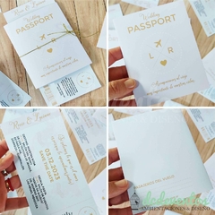 50 Invitaciones passport pasaporte casamientos - comprar online