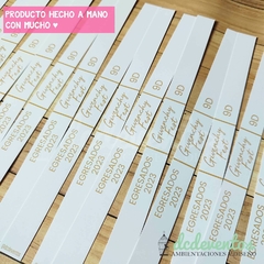 Pulseras de papel con diseño para egresados (elegí la cantidad) - DCD Eventos® - Casamientos y fiestas temáticas