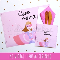 Pack Feliz Día, Mamá: 1 Individual + 1 Porta cubierto de papel (MODELO 2) - comprar online