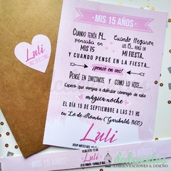 50 Invitaciones 15 años | Pack invitaciones y pulseras - tienda online