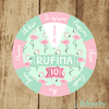 50 Invitación circular giratoria Rufina 12cm en internet