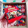 20 Cajas souvenirs temática LEGO + gomitas frutales