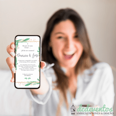 Invitación digital Olivos para casamientos | Modelo 1