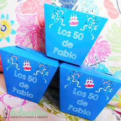 100 Cajitas box souvenirs cumpleaños - DCD Eventos® - Casamientos y fiestas temáticas