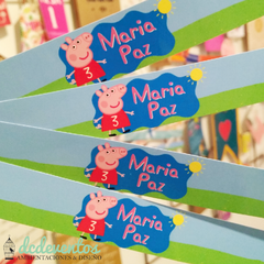 25 Pulseras personalizadas Peppa Pig - comprar online