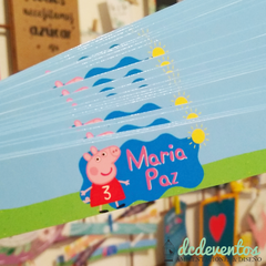 25 Pulseras personalizadas Peppa Pig - DCD Eventos® - Casamientos y fiestas temáticas