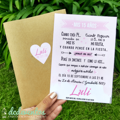 50 Invitaciones 15 años | Pack invitaciones y pulseras - comprar online