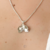  dije plata flor orquidea, silver necklace with orchid flower, Dolores Ortega joyas