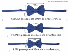 Gravata Borboleta Linho Reciclado Azul Índigo - Ga.Bo Gravatas Borboleta