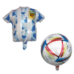 Globos Mundial Argentina Camiseta y Pelota